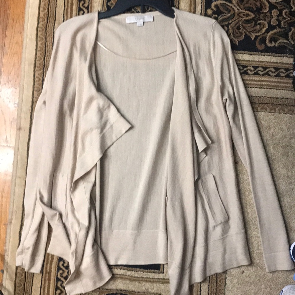Cream open cardigan